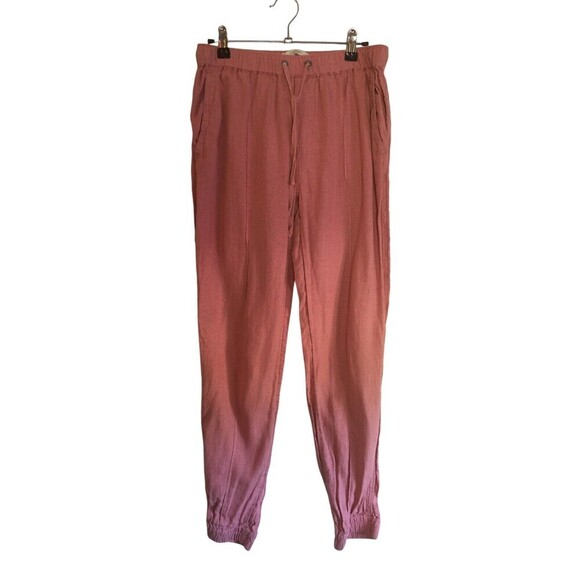 Cynthia Rowley Pants Women's Size Small Pink Linen Pull String - Picture 1 of 7